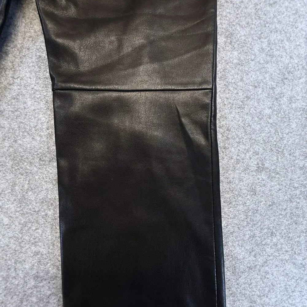 Free People Womens Black Faux Leather Moto‎ Pants Goth Matrix Edgy  Size 27